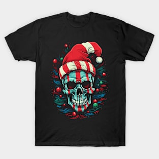 christmas skull santa T-Shirt